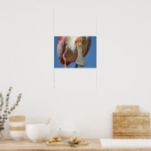 Roseate Spoonbill met zijn grote snavel Poster (Keuken)