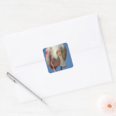 Roseate Spoonbill met zijn grote snavel Vierkante Sticker (Envelop)