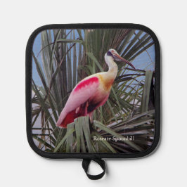 Roseate Spoonbill Oven Mitt en Pot Houders