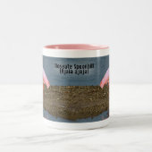 Roseate Spoonbill Reflectie Tweekleurige Koffiemok (Center)