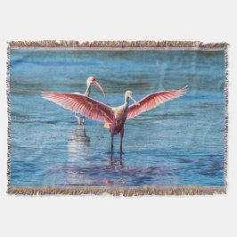 Roseate Spoonbill Throw Blanket Deken