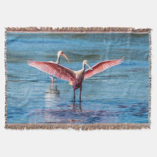 Roseate Spoonbill Throw Blanket Deken (Voorkant)