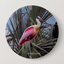Roseate Spoonbill-toets Ronde Button 4,0 Cm