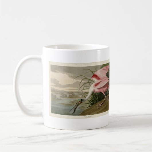 Roseate Spoonbill uit Audubon's Birds of America Koffiemok (Links)