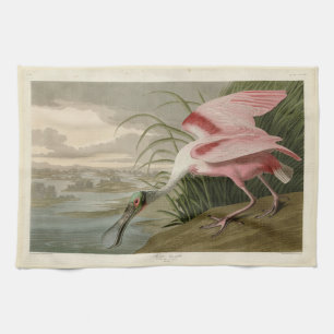 Roseate Spoonbill uit Audubon's Birds of America Theedoek