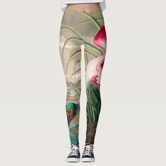 Roseate Spoonbill van John James Audubon Leggings (Voorkant)