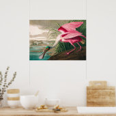Roseate Spoonbill van John James Audubon Poster (Keuken)