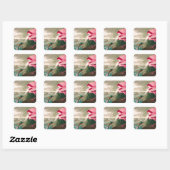 Roseate Spoonbill van John James Audubon Vierkante Sticker (Vel)