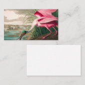 Roseate Spoonbill van John James Audubon Visitekaartje (Voorkant / Achterkant)