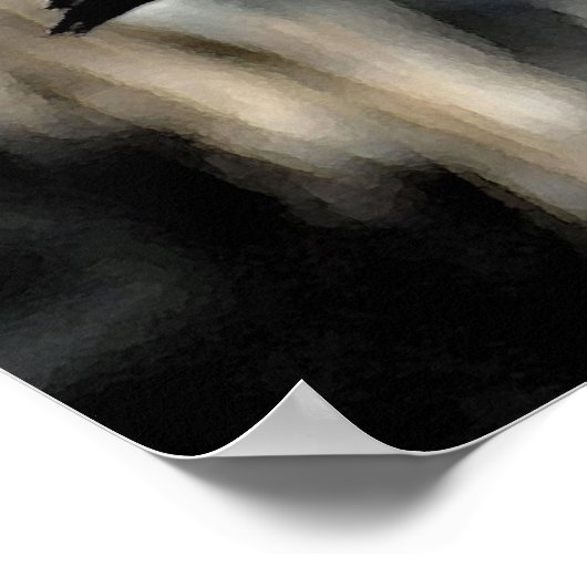 Roseate Spoonbill Waterverf Poster (Hoek)