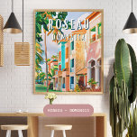 Roseau, de tropische stad Dominique Poster<br><div class="desc">Roseau is de hoofdstad van Dominique,  een Caribisch eiland tussen Martinique en Guadeloupe. Deze tropische,  pittoreske stad wordt omgeven door groene bergen en biedt een prachtig uitzicht op de Caraïbische Zee. Bezoekers kunnen de rijke geschiedenis en cultuur van Dominica ontdekken.</div>