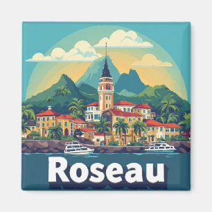 Roseau Dominica Eiland Hoofdstad Reis Aandenken 🗺 Magneet