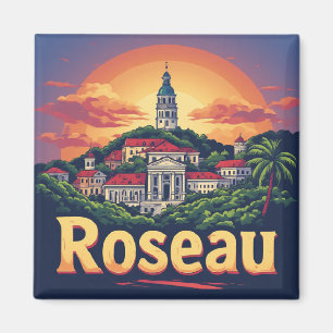 Roseau Dominica Reis Souvenir Magneet