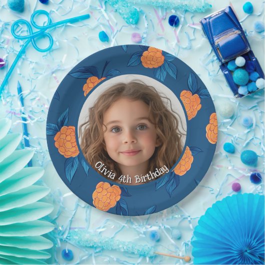 Roseberry Custom foto en naam Paper Bord (Feest)