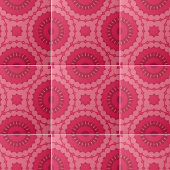 Roseberry roze Boho afbeelding etnisch geometrisch Tegeltje