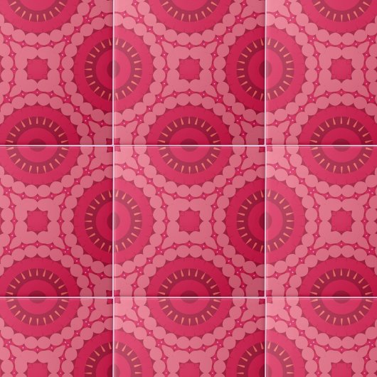 Roseberry roze Boho afbeelding etnisch geometrisch Tegeltje