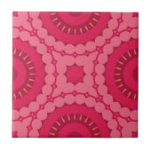 Roseberry roze Boho afbeelding etnisch geometrisch Tegeltje (Voorkant)