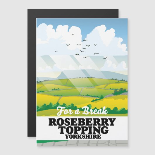 Roseberry Topping Yorkshire reisposter (Voorkant / Achterkant)