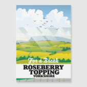 Roseberry Topping Yorkshire reisposter (Voorkant)