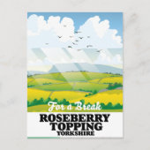 Roseberry Topping Yorkshire reisposter Briefkaart (Voorkant)