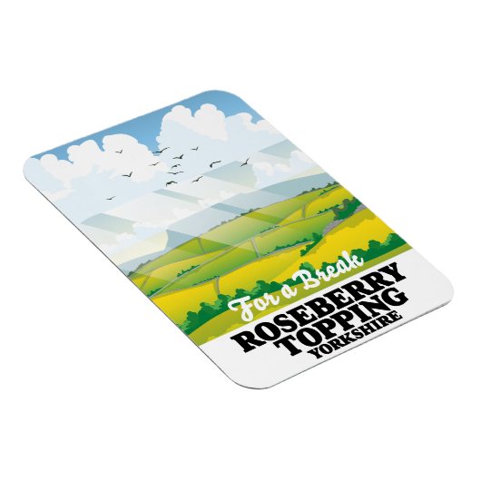 Roseberry Topping Yorkshire reisposter Magneet (Rechterzijde)