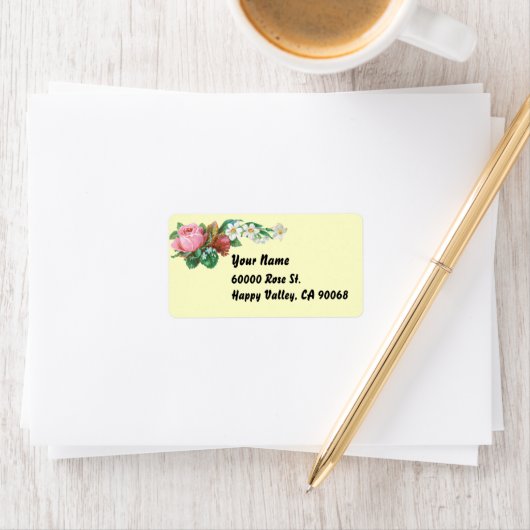 Rosebud-Adresetiketten Etiket (Insitu)