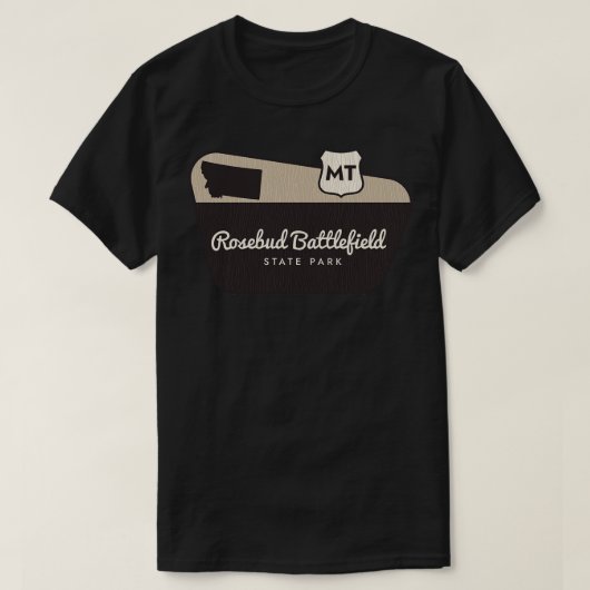 Rosebud Battlefield State Park Montana Welkomstbor T-shirt (Design voorkant)