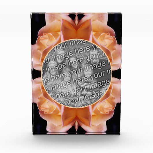 Rosebud bloem getint Voeg je eigen toe Fotoblokken (Voorkant)