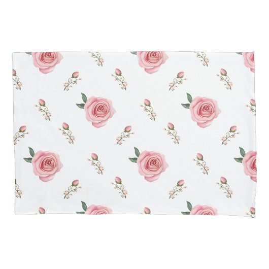 Rosebud Bloom Pillow Cases Double-Sided Floral Kussensloop (Voorkant-Links)