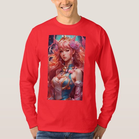 Rosebud Bloom Sketch T-shirt Design. (Voorkant)