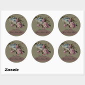 Rosebud Boekplaten Ronde Sticker (Vel)