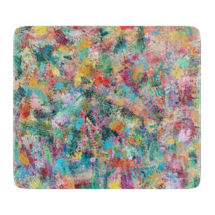 Rosebud Deco Glass Cutting Board Snijplank