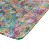 Rosebud Deco glazen snijplank (Hoek)