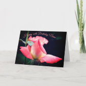 Rosebud Delight Floral gepersonaliseerde verjaarda Kaart (Voorkant)