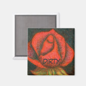 "Rosebud" Dirty Dishwasher Status Magnet (Voorkant / Achterkant)