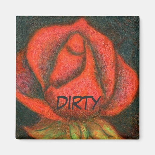 "Rosebud" Dirty Dishwasher Status Magnet (Voorkant)