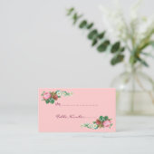 Rosebud en Daisies Custom Table Kaarten Plaatskaartje (Staand voorkant)