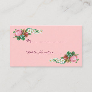 Rosebud en Daisies Custom Table Kaarten Plaatskaartje