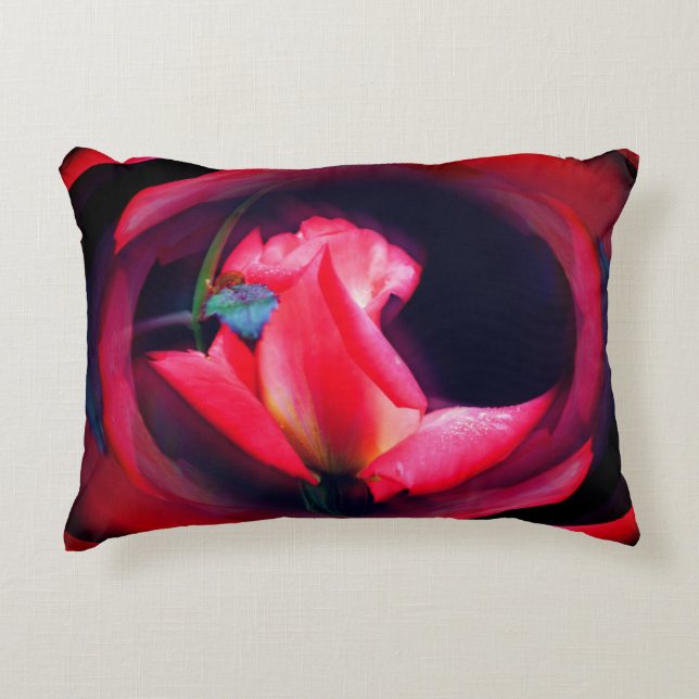 Rosebud Floral Abstracte kunst Accent Kussen (Voorkant)