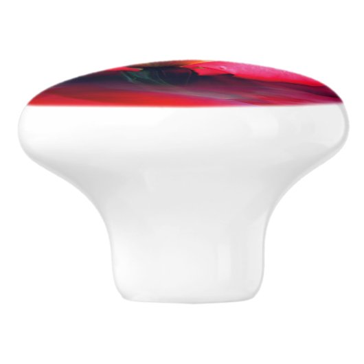 Rosebud Floral Abstracte kunst Keramische Knop (Zijkant)