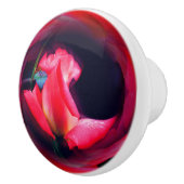 Rosebud Floral Abstracte kunst Keramische Knop (Rechts)