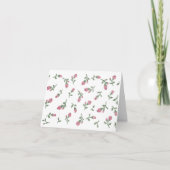Rosebud Floral Blank Wenskaart Bedankkaart (Voorkant)