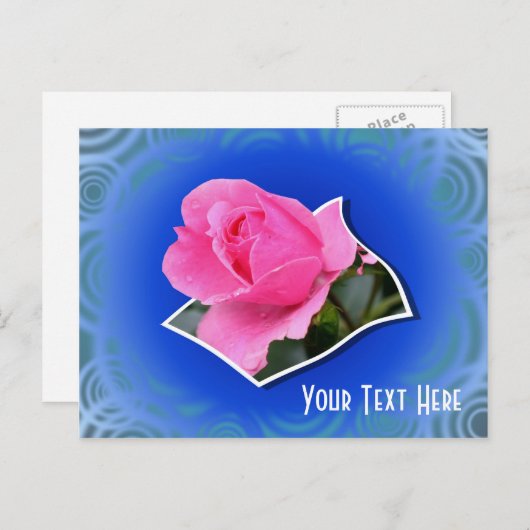 Rosebud Floral  Briefkaart (Voorkant / Achterkant)