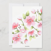 Rosebud Floral Vrijgezellenfeest Kaart (Achterkant)