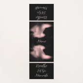 Rosebud Flower Black en White, op maat gesneden Yogamat (Voorkant)