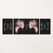 Rosebud Flower Black en White, op maat gesneden Yogamat (Voorkant (horizontaal))