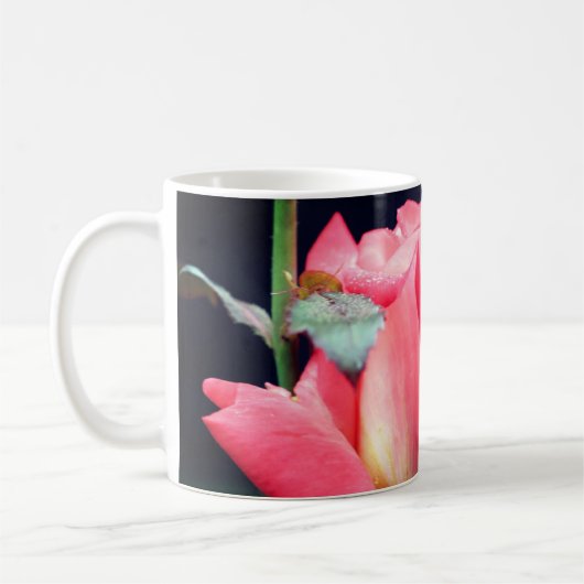 Rosebud Flower Delight Personalized Koffiemok (Links)
