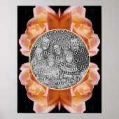 Rosebud Flower Lijst getinte Creëer Uw eigen foto Poster (Voorkant)