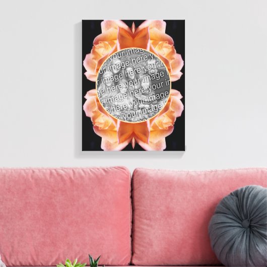 Rosebud Flower Tinted Creëer Uw eigen foto Canvas Afdruk (Insitu (Woonkamer))