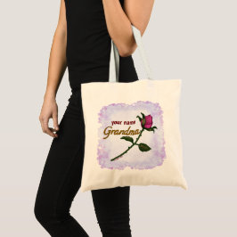 Rosebud Grandma canvas tas